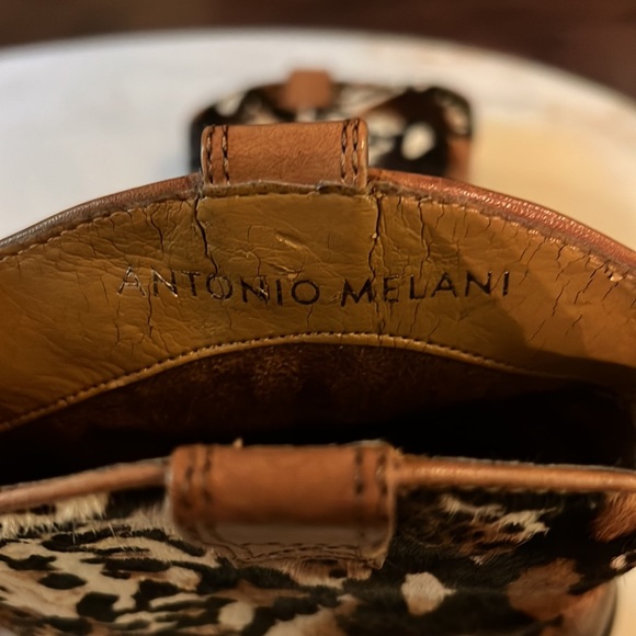 Antonio Melani Leather and Calf Hair Western Boots Size 7.5 Brown - Picture 10 of 12